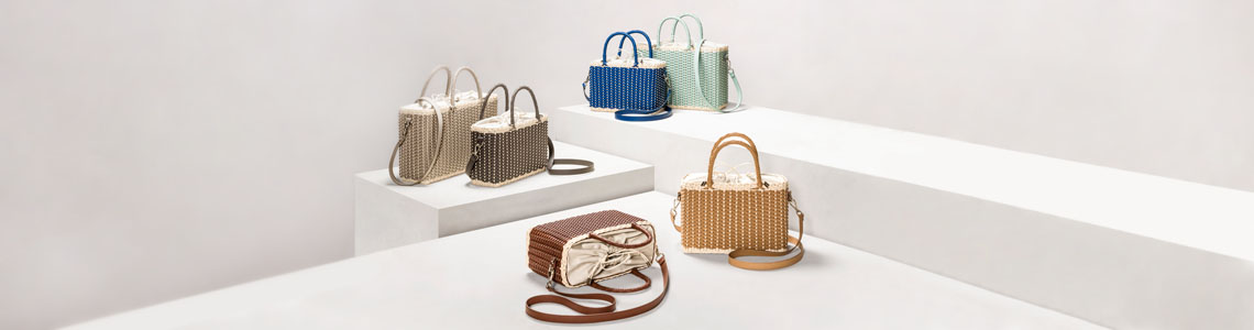 Leather and Rattan Bag