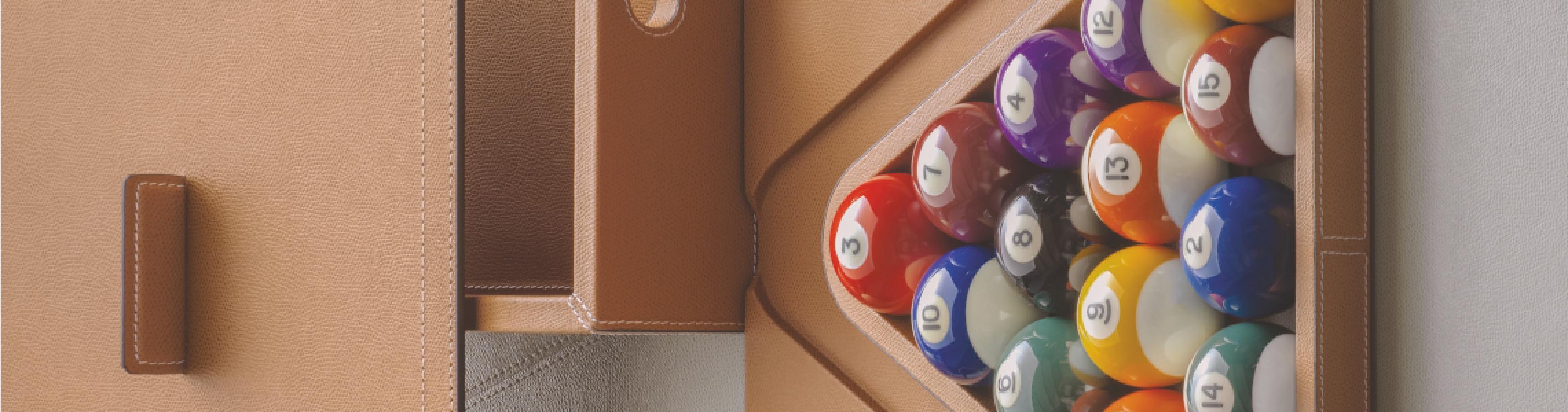 Billiard with bowls cases
