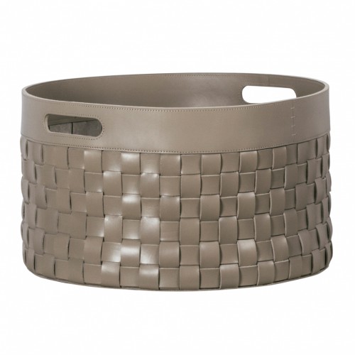 Round Saddlery Leather Basket | Giobagnara