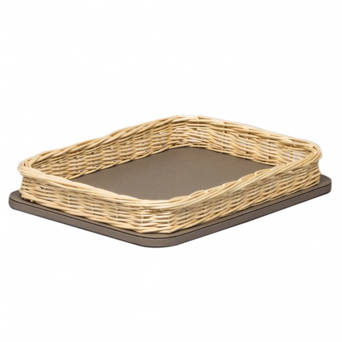 Try rectangular wooden frame covered in leather - ORSAY | Giobagnara