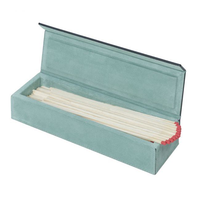 Wooden matches holder covered in leather  - Parma | Giobagnara Il Prato Venezia