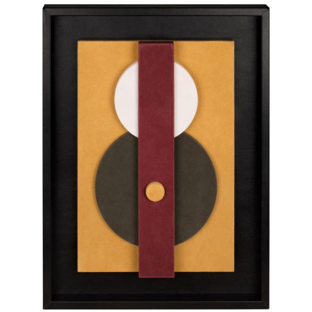 Wall sculpture in suede leather with nappa frame - Frame 5 Tabou | Giobagnara Il Prato Venezia
