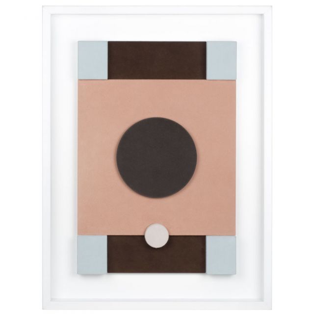 Wall sculpture in suede leather with nappa frame - Frame 2 Tabou | Giobagnara Il Prato Venezia