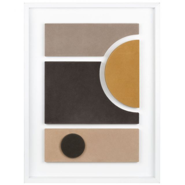 Wall sculpture in suede leather with nappa frame - Frame 4 Tabou | Giobagnara Il Prato Venezia