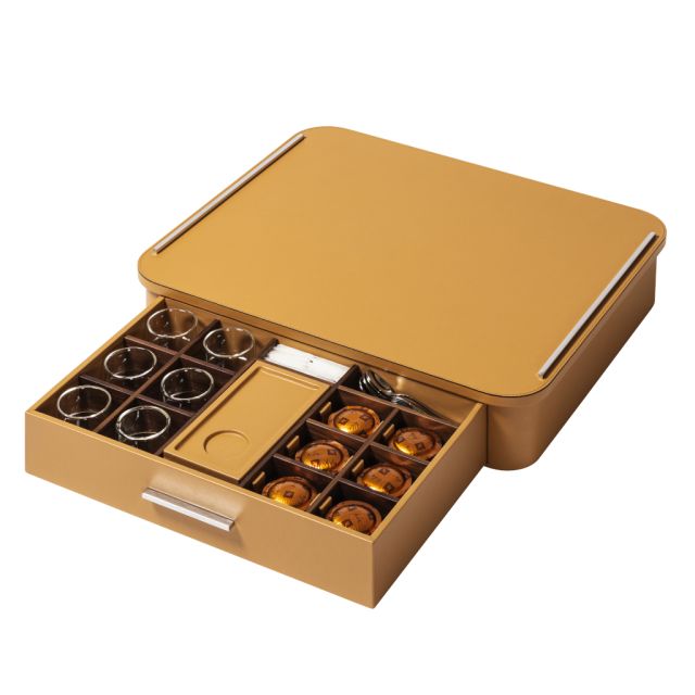 COFFEE & TEA DRAWER ORGANIZER  + CUPS FOR PROFESSIONAL CAPSULES - SAINT GERMAIN DELUXE