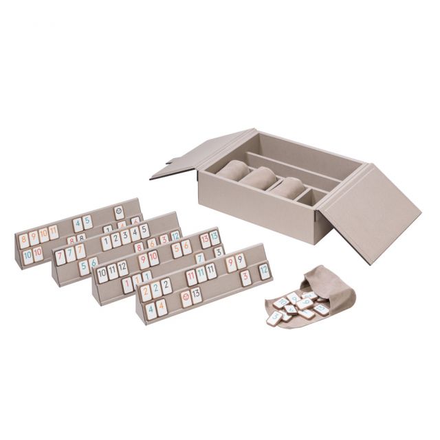 Game Set in wood covered in leather - Rumikub | Giobagnara Il Prato Venezia