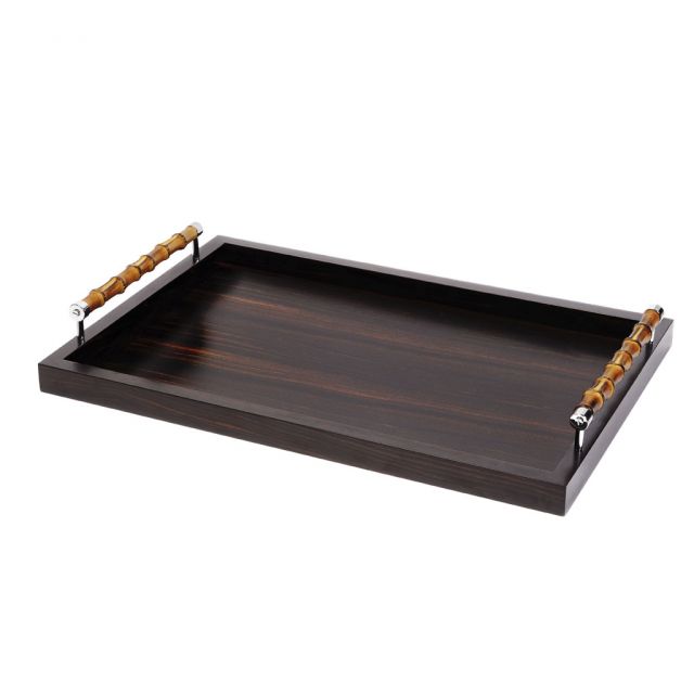 Ebony rectangular tray - Frida | Giobagnara