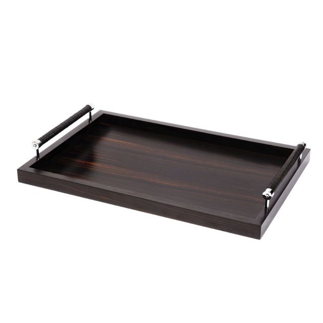 Ebony rectangular tray - Diana | Giobagnara