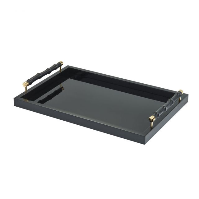 Lacquer rectangular tray - Lea | Giobagnara