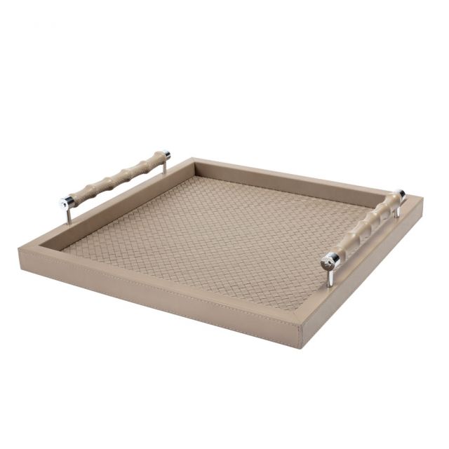 Handwoven square tray - Lea | Giobagnara