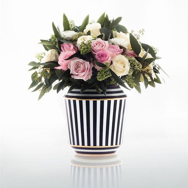 Medium black and white porcelain vase  - Luna | Giobagnara Il Prato Venezia
