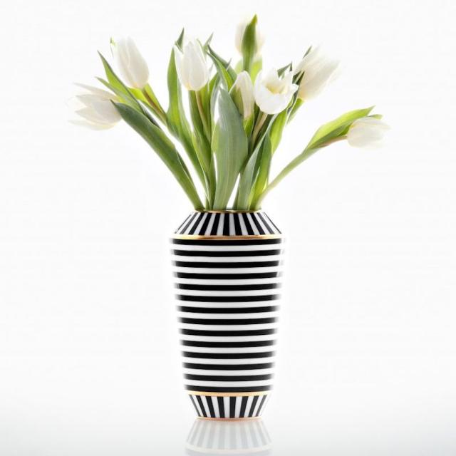 Small black and white porcelain vase  - Luna | Giobagnara Il Prato Venezia