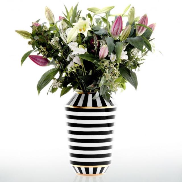 Large black and white porcelain vase  - Luna | Giobagnara Il Prato Venezia