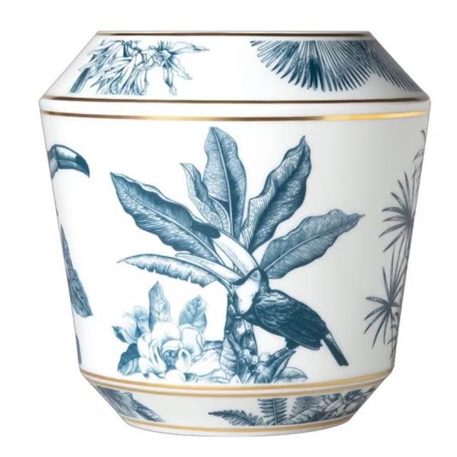 Medium porcelain vase -Luna paraiso blue | Giobagnara Venezia