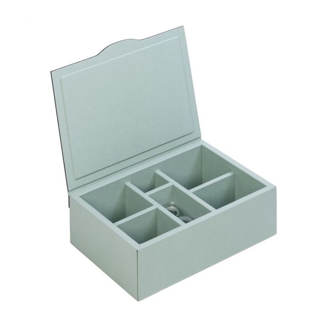 Tea and coffee organizer wooden structure bound in leather - Saint Germain