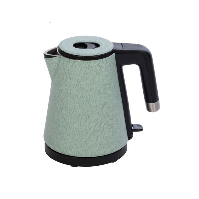 Insulated stainless steel kettle bound in leather - Lille
