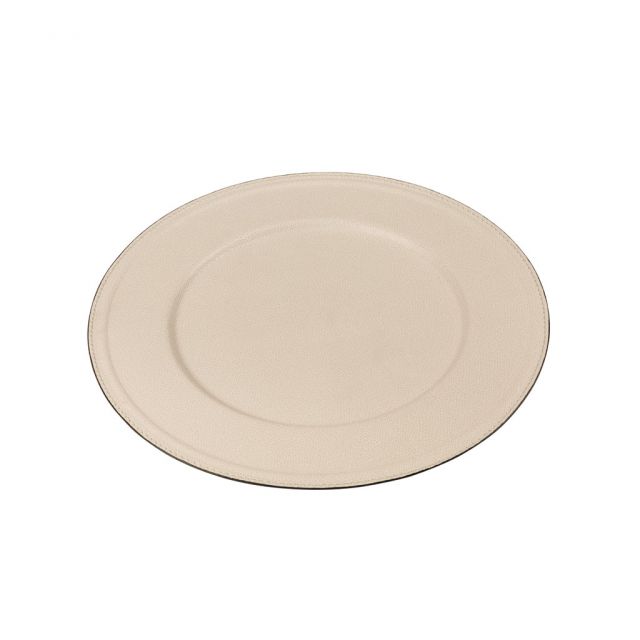 Underplate in metal completely covered in leather - PARIDE | Giobagnara