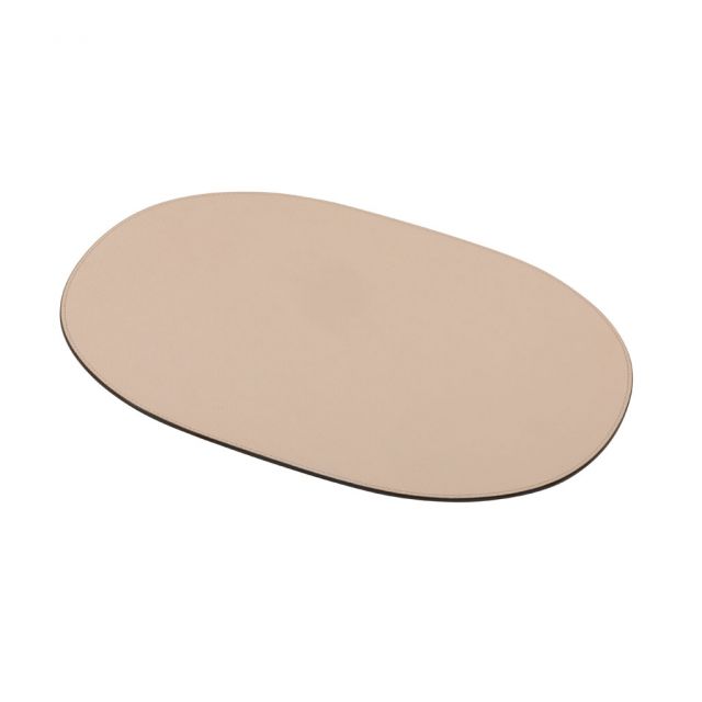 Oval placemat in waterproof leather | Giobagnbara