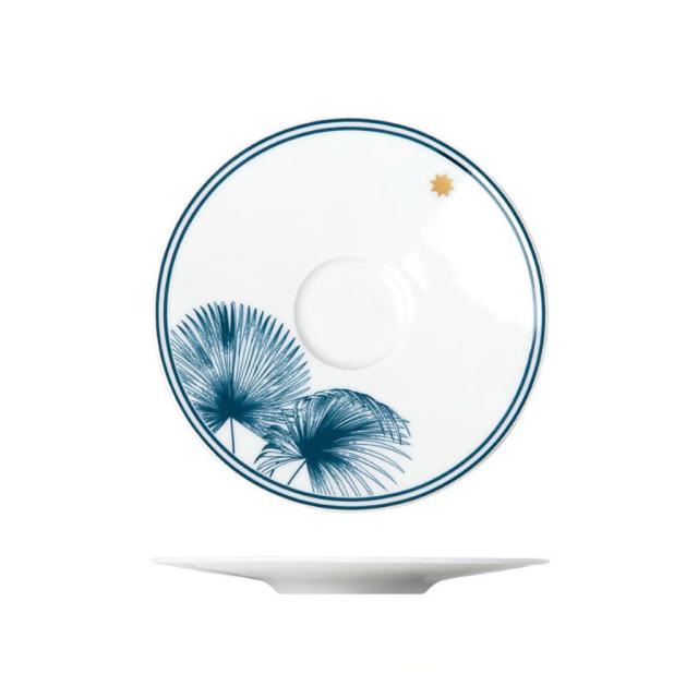 Espresso saucer in wafer-thin porcelain and  finest precious metal | Giobagnara Il Prato Venezia