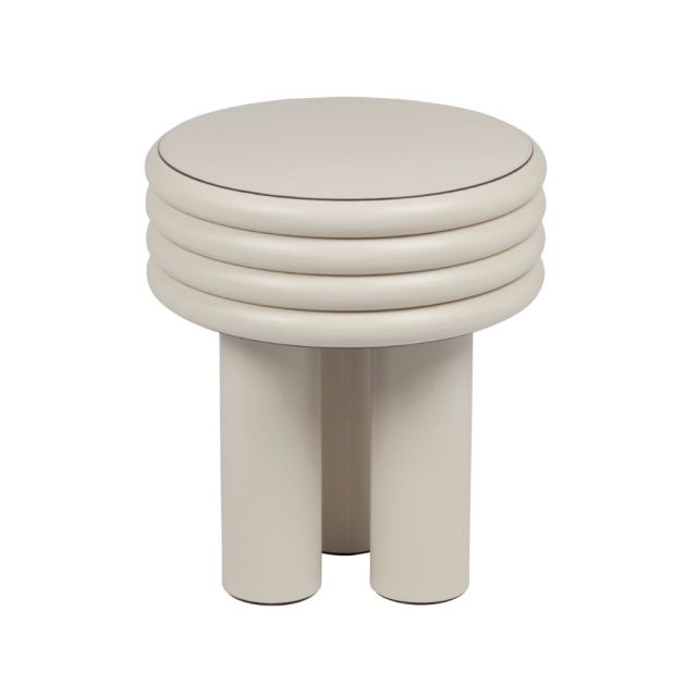 Coffee table in leather hight - Scala | GioBagnara Venezia