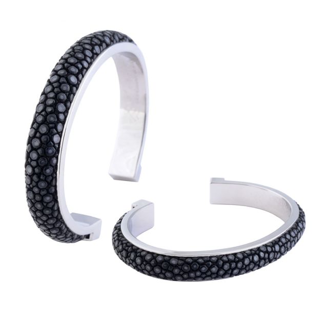 Open bracelet 1cm with high thickness hypoallergenic palladium plating - ELISEE | Giobagnara