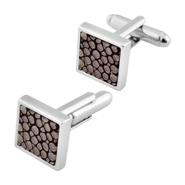 Square Cufflinks with high thickness hypoallergenic palladium plating - MARCUS | Giobagnara