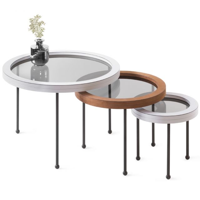 Side table in leather - Augustus | GioBagnara Venezia