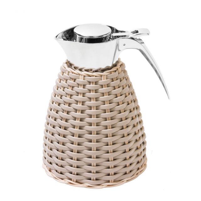 leather and rattan carafe - Vincennes | Giobagnara