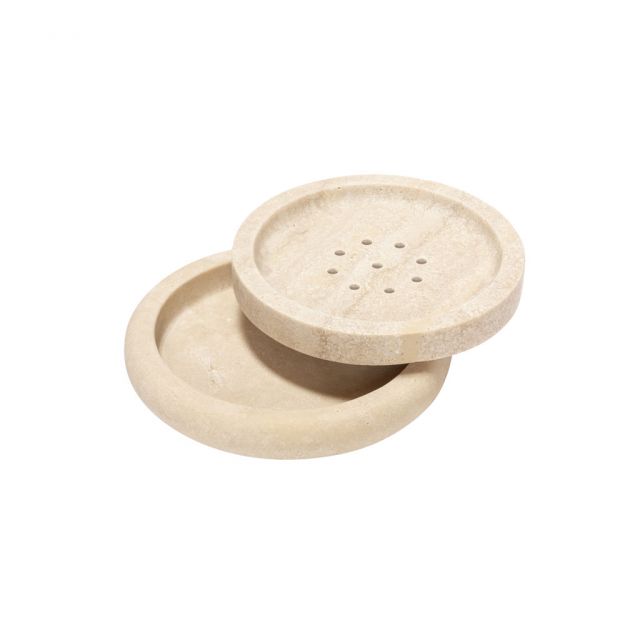 TRAVERTINE SOAP BOWL - COURBET