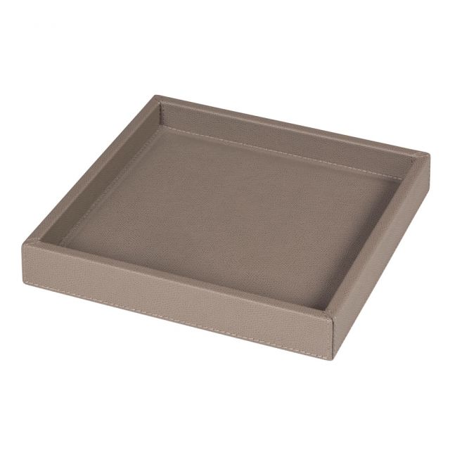 Square soft valet tray in leather | GioBagnara Venezia