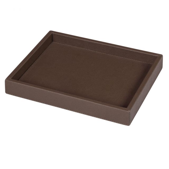 Rectangular soft valet tray in leather | Giobagnara