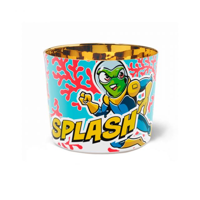 Champagne cup in porcelain and precious metal - Capitain Coral | GioBagnara Venezia