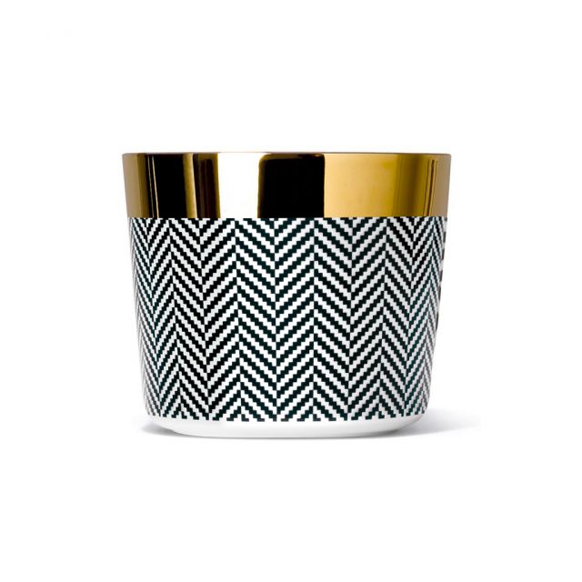Champagne cup in porcelain and precious metal - Herringbone | GioBagnara Venezia