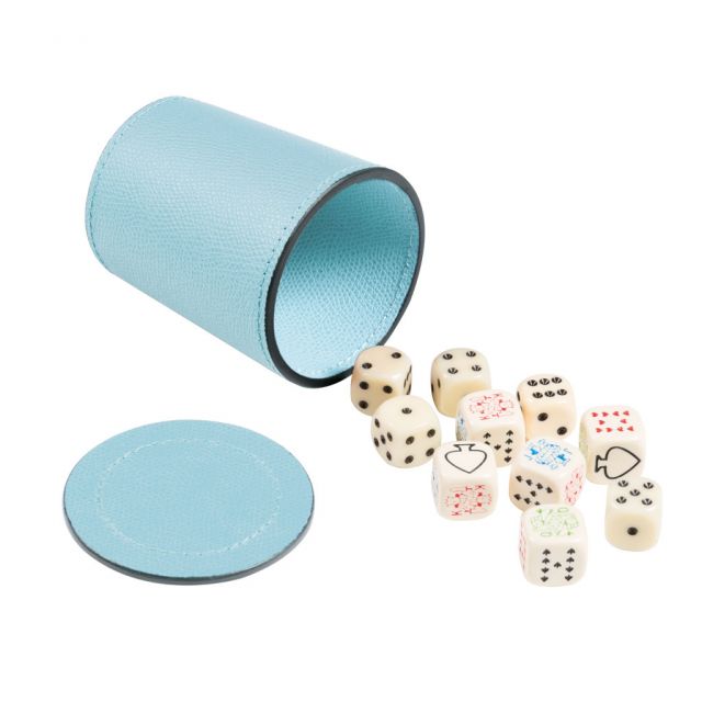 Dice cup leather structure