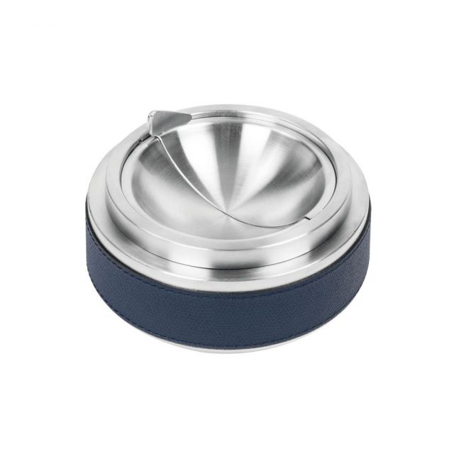 Ashtray stainless steel and leather - LIBECCIO | Giobagnara