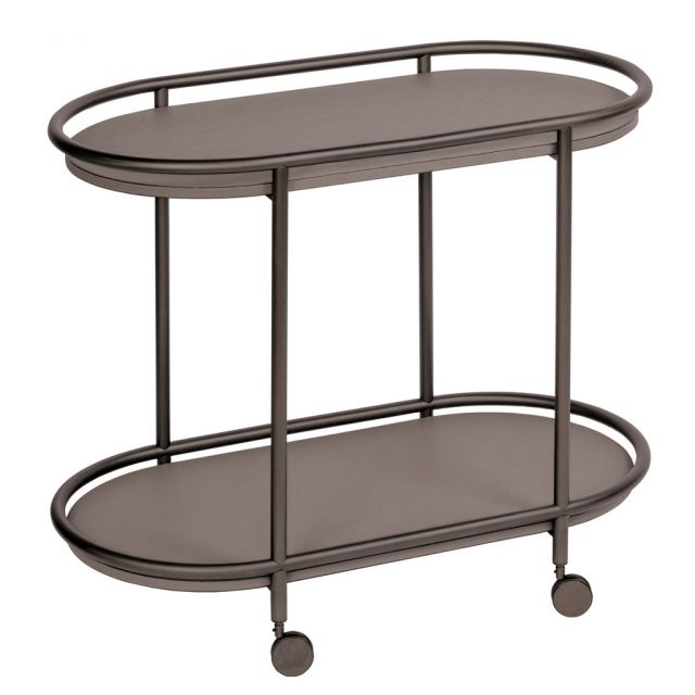 Serving trolley covered in calf leather - ARCADE | Giobagnara