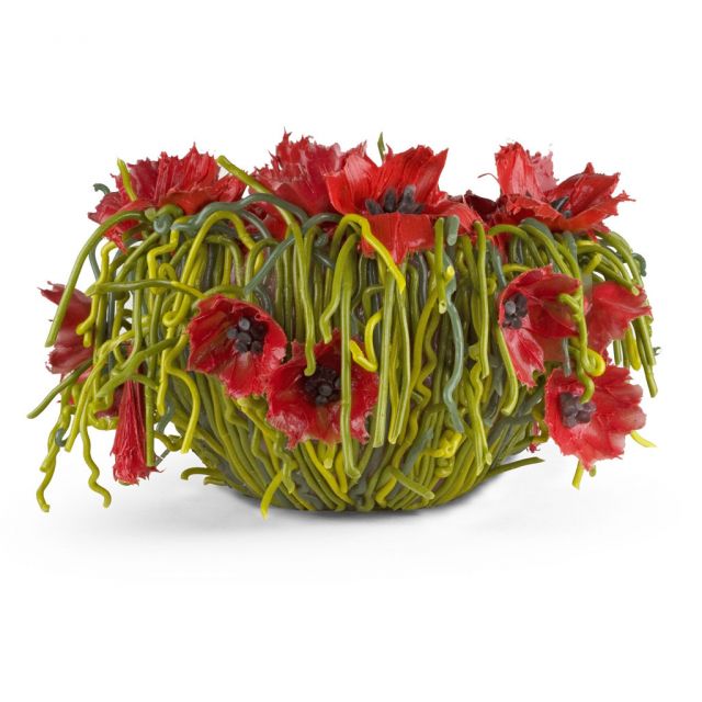 Silicone Rubber Vase handcrafted in Italy  - Poppies medium | Giobagnara Il Prato Venezia