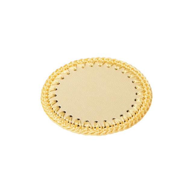 LEATHER & CROCHET COASTER - ROCHELLE