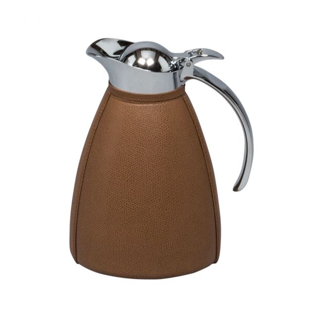 Caraffe in stainless steel with leather upholstery and chrome - Monceau | Giobagnara Venezia