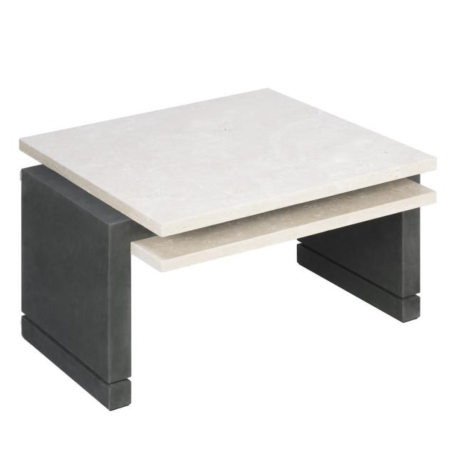 TRAVERTINE MARBLE COOFFEE TABLE - STRATOS