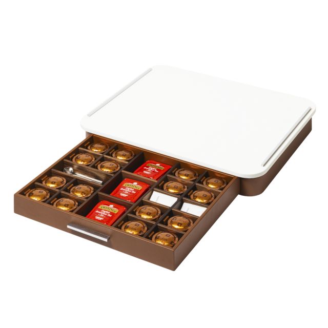 CORIAN COFFEE&TEA DRAWER ORGANIZER FOR PROFESSIONAL CAPSULES - SAINT GERMAIN DELUXE