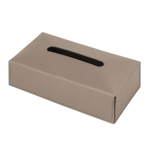 Tissue holder rectangular in leather - Ready