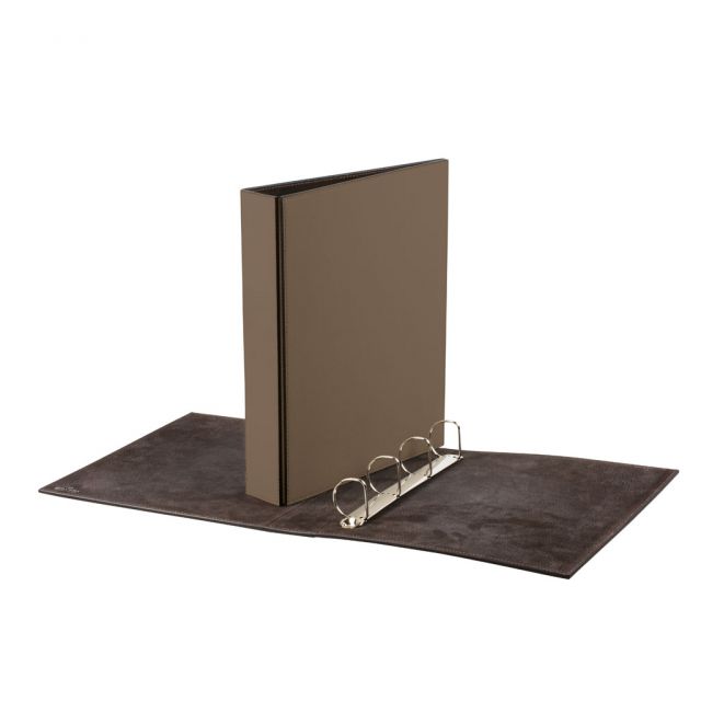 Four ring binder in leather, suede interior - HARVEY | Giobagnara