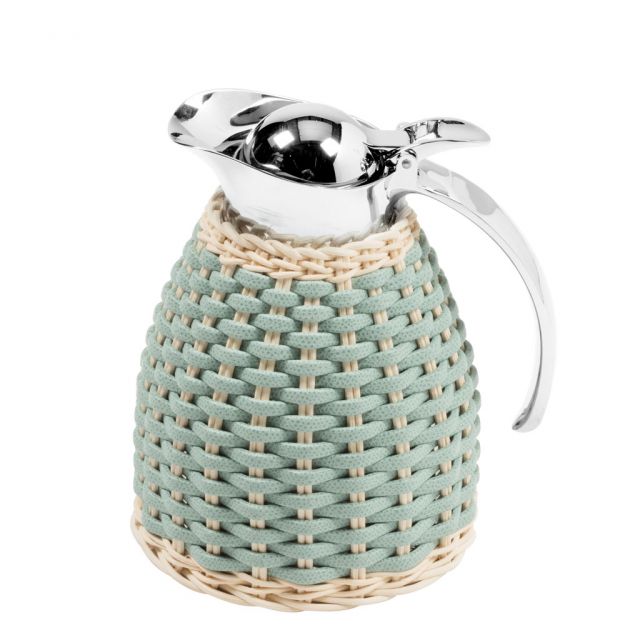 Leather and rattan carafe - Monceau | Giobagnara