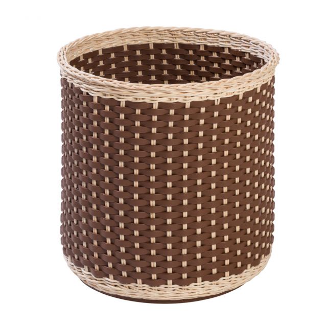 Leather and Rattan Basket - Monet | Giobagnara