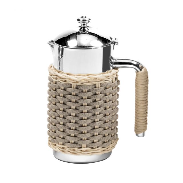 Leather and rattan carafe - Rennes | Giobagnara