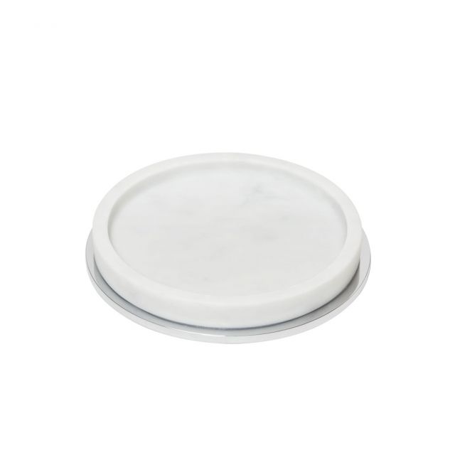 Arabescato Marble round Valet Tray - Positano | Giobagnara