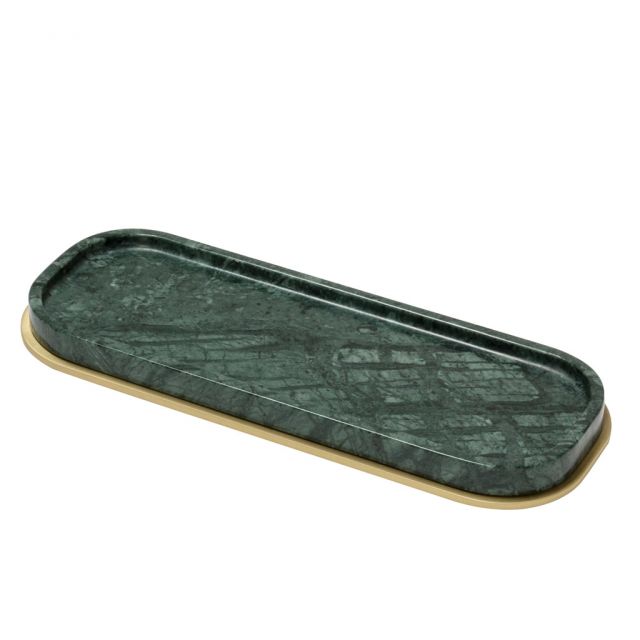 Green Guatemala Marble Long Valet Tray - Positano | Giobagnara