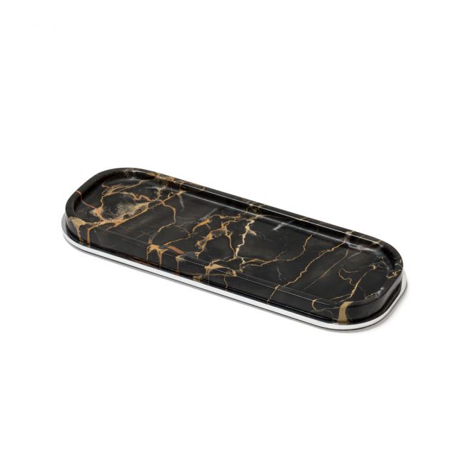 Portoro Marble Long Valet Tray - Positano | Giobagnara