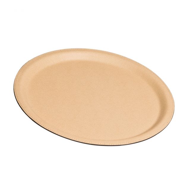 Round tray leather cover - MIRAMAR | Giobagnara